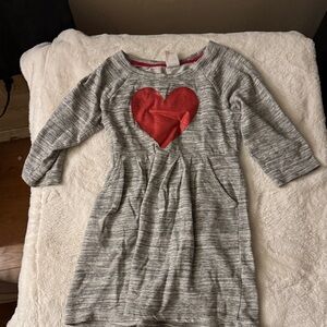Circo Gray Dress with Red Heart